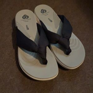 Women’s Clark Sandals Arla Glison Blue Fabric